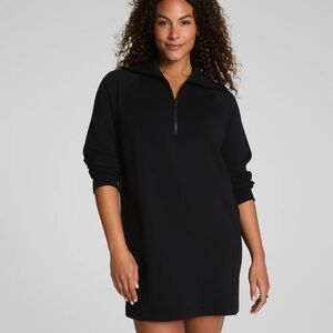 Women's Black Spanx half zip dress XL